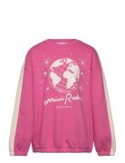 Mini Rodini Society Sp Sweatshirt Tops Sweatshirts & Hoodies Sweatshirts Pink Mini Rodini