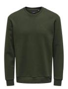 Onsceres Crew Neck Noos Tops Sweatshirts & Hoodies Sweatshirts Green ONLY & SONS