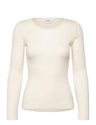 Garimasz Wool Ls Blouse Tops T-shirts & Tops Long-sleeved Beige Saint Tropez