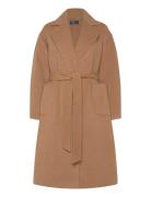 Double-Faced Wool Wrap Coat Outerwear Coats Winter Coats Beige Polo Ralph Lauren