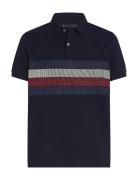 Shadow Global Stripe Reg Polo Tops Polos Short-sleeved Navy Tommy Hilfiger