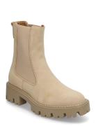 Onlbetty-1 Nubuck Pu Boot - Noos Shoes Boots Ankle Boots Ankle Boots Flat Heel Beige ONLY