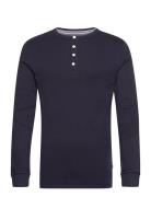 Solid Gradad W Contrast Fabric L/S Tops T-Langærmet Skjorte Blue Lindbergh