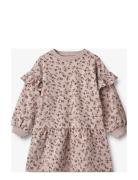 Sweat Dress Annika Dresses & Skirts Dresses Casual Dresses Long-sleeved Casual Dresses Pink Wheat