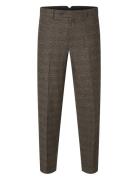 Slhslim-Reed Wool Trs Noos Bottoms Trousers Formal Brown Selected Homme