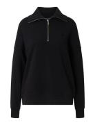 Sadie Half-Zip Sweatshirt Tops Sweatshirts & Hoodies Sweatshirts Black Lexington Clothing