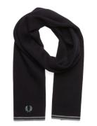 Twin Tipped M Wool Scarf Accessories Scarves Winter Scarves Navy Fred Perry