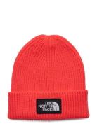 Kids Tnf Box Logo Cuffed Beanie Accessories Headwear Hats Beanie Coral The North Face