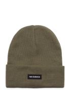 Linear Knit Cuffed Beanie Accessories Headwear Beanies Khaki Green New Balance