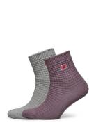 Waffle Knit Ankle Socks 2 Pack Sport Socks Regular Socks Multi/patterned New Balance