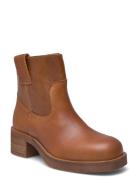 Jenny Vintage Shoes Boots Ankle Boots Ankle Boots With Heel Brown Pavement