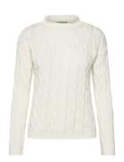 Turtle Neck Sw. L/S Tops Knitwear Jumpers Cream United Colors Of Benetton