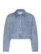 Pocketed Denim Jacket Jakke Denimjakke Blue Mango