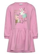 Nmfamira Peppapig Ls Swe Dress Bru Cplg Dresses & Skirts Dresses Casual Dresses Long-sleeved Casual Dresses Pink Name It