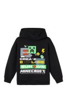 Nkmsince Minecraft Nreg Sweat Wh Bru Bfu Tops Sweatshirts & Hoodies Hoodies Black Name It