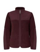 Phoebe Pile Jacket Sport Sweatshirts & Hoodies Fleeces & Midlayers Burgundy Röhnisch