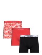 Cotton Stretch Boxer 3P Underwear Boxer Shorts Red Björn Borg