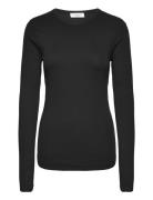 Bs Margrethe Regular Fit Top Tops Shirts Long-sleeved Black Bruun & Stengade