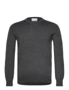 Bs Jupiter Regular Fit Knitwear Tops Knitwear Round Necks Grey Bruun & Stengade