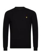 Cotton Merino Crew Neck Jumper Tops Knitwear Round Necks Black Lyle & Scott