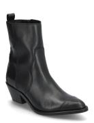 Austin Black Leather Ankle Boots Shoes Boots Ankle Boots Ankle Boots With Heel Black ALOHAS