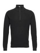 Bhcodford Half-Zipp Pullover Tops Knitwear Half Zip Jumpers Black Blend