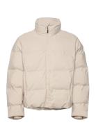 Cropped Seamless Puffer Jacket Foret Jakke Cream Lindbergh