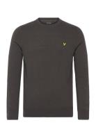 Cotton Merino Crew Neck Jumper Tops Knitwear Round Necks Black Lyle & Scott