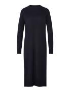 Ivana Cotton/Cashmere Blend Knitted Dress Maxikjole Festkjole Navy Lexington Clothing