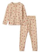 Wilhelm Printed Pyjamas Set Pyjamassæt Pink Liewood