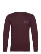 Ls Med Woblly Lee Tops Sweatshirts & Hoodies Sweatshirts Burgundy Lee Jeans