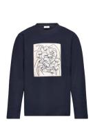 Hcanton - T-Shirt Tops T-shirts Long-sleeved T-Skjorte Navy Hust & Claire