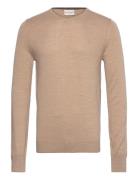 Bs Uranus Regular Fit Knitwear Tops Knitwear V-necks Beige Bruun & Stengade