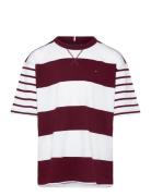 Stripe Mix Tee Ss Tops T-Kortærmet Skjorte Multi/patterned Tommy Hilfiger