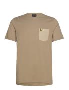 Tonal Pocket T-Shirt Tops T-Kortærmet Skjorte Beige Lyle & Scott