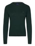 Superfine Lambswool Crew Tops Knitwear Jumpers Green GANT