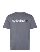 Kennebec River Linear Logo Short Sleeve Tee Folkst Gray Designers T-Kortærmet Skjorte Grey Timberland