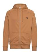 Exeter River Brushed Back Full Zip Hoodie Light Wheat Boot Designers Sweatshirts & Hoodies Hoodies Orange Timberland