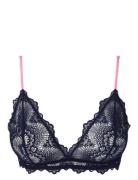 Lace Triangle Bralette Lingerie Bras & Tops Soft Bras Bralette Navy Understatement Underwear