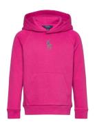 Floral Big Pony Fleece Hoodie Tops Sweatshirts & Hoodies Hoodies Pink Ralph Lauren Kids