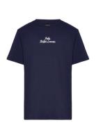 Logo Heavyweight Cotton Jersey Tee Tops T-Kortærmet Skjorte Navy Ralph Lauren Kids