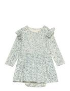 Dress Dresses & Skirts Dresses Baby Dresses Long-sleeved Baby Dresses Blue Sofie Schnoor Baby And Kids