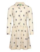 Printed Dress Dresses & Skirts Dresses Casual Dresses Long-sleeved Casual Dresses Cream FUB