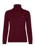 Extrafine Lambswool Rollneck Tops Knitwear Turtleneck Burgundy GANT