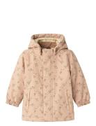 Nmflasnow10 Jacket Aop 1Fo Lil Outerwear Coveralls Snow-ski Coveralls & Sets Beige Lil'Atelier