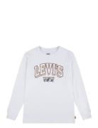 Levi's® Academic Adventurer Long Sleeve Tee Tops T-shirts Long-sleeved T-Skjorte White Levi's