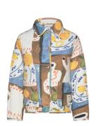 Abstract Team Time Printed Quilted Jacket Quiltet Jakke Multi/patterned Bobo Choses