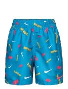 Nike B 4 Volley Short Print Badeshorts Blue NIKE SWIM