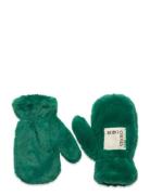 B.c Furry Mittens Accessories Gloves & Mittens Mittens Green Bobo Choses