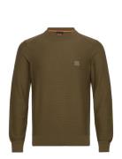 Anion_S Tops Knitwear Round Necks Green BOSS